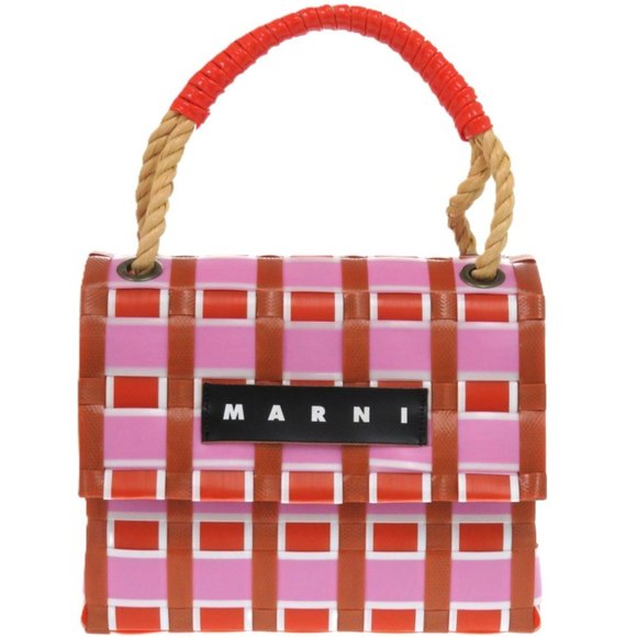 Like new Marni tote bag polypropylene red 1477 red doctor's MARNI